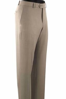 NEW BALLIN men's performance wool blend comfort-eze trouser in taupe mix
